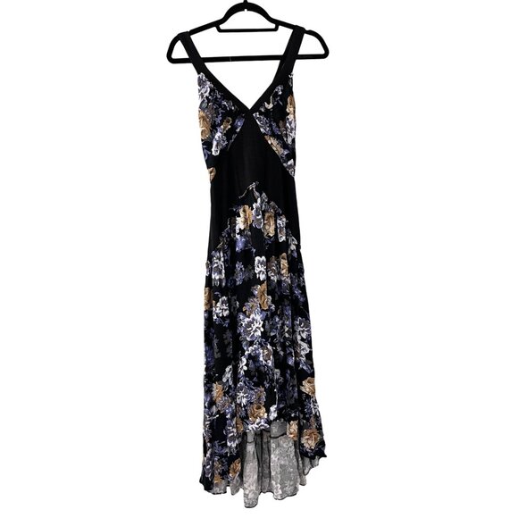 Anthropologie Womens Floral Asymmetrical Maxi Dress Boho, cottagecore grandmacor - Picture 3 of 13